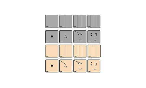 Switch socket panel combination 3d model