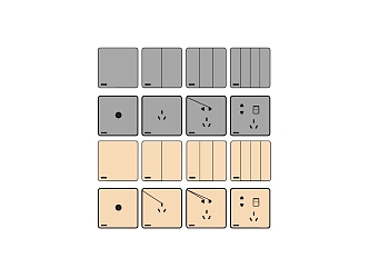 Switch socket panel combination 3d model