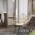 Hotel Guest Room Interior With Canopy Bed White Sheer Drapes Wooden Ceiling And Green Plants