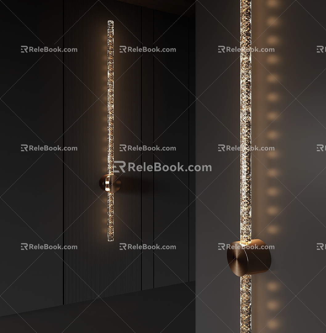 Wall Lamp Straight Wall Lamp Metal Wall Lamp Straight Wall Lamp 3d model