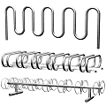Modern Public Chairs With Curved Metal Frame And Outdoor Design