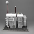 Industrial Power Transformer Equipment With Cooling Fins Insulator Columns And Control Panels