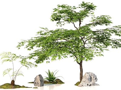 New Chinese style sketch landscape garden landscape interior landscape landscaping model