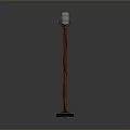 Classic Floor Standing Microphone With Red Stand And Silver Head