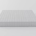 Gray Mattress With Quilted Grid Surface And Modern Design For Comfortable Sleep 3d model