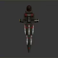 Futuristic Sci Fi Spaceship Model Showcasing Green Red Colors Streamlined Design And Mechanical Details