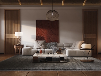 modern living room 3d model