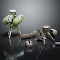 modern robot tower defense robot automatic defense robot tower defense 3d model