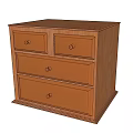 Classic Wooden Sideboard With Solid Wood Construction And Drawer Storage 3d model