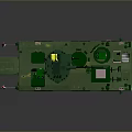 Green Military Wheeled Tank With Flags On Sides And Top Antenna Weapon System