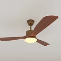 Modern Ceiling Fan Light Fixture With Wooden Blades And Warm Illumination Design