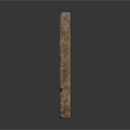Ancient Stone Sculptures With Carved Inscriptions Two Standing Monuments