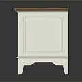 White TV Stand Featuring Brown Top Two Drawers And Open Shelves