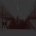 Spacious Modern Hotel Lobby Interior With High Ceiling Glass Roof And Geometric Decor
