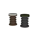 Middle Ancient Style Round Stool Sofa Stool Low Stool 3d model