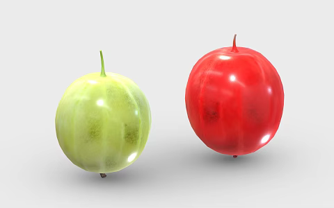 Modern currant fruit food 3d model
