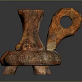 Wooden Sculpture Carving With Natural Texture Unique Shape And Base Stand Support