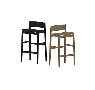 Modern Porro Bar Chair 3d model