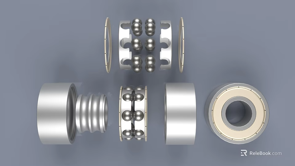 Top Quality Hardware Tools Ball Bearings With Inner Outer Rings And Steel Balls 3d model 