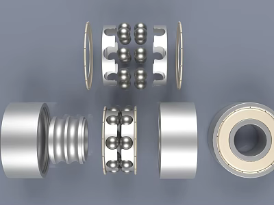 Top Quality Hardware Tools Ball Bearings With Inner Outer Rings And Steel Balls 3d model