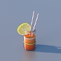 Juice Drink Glass 3d model