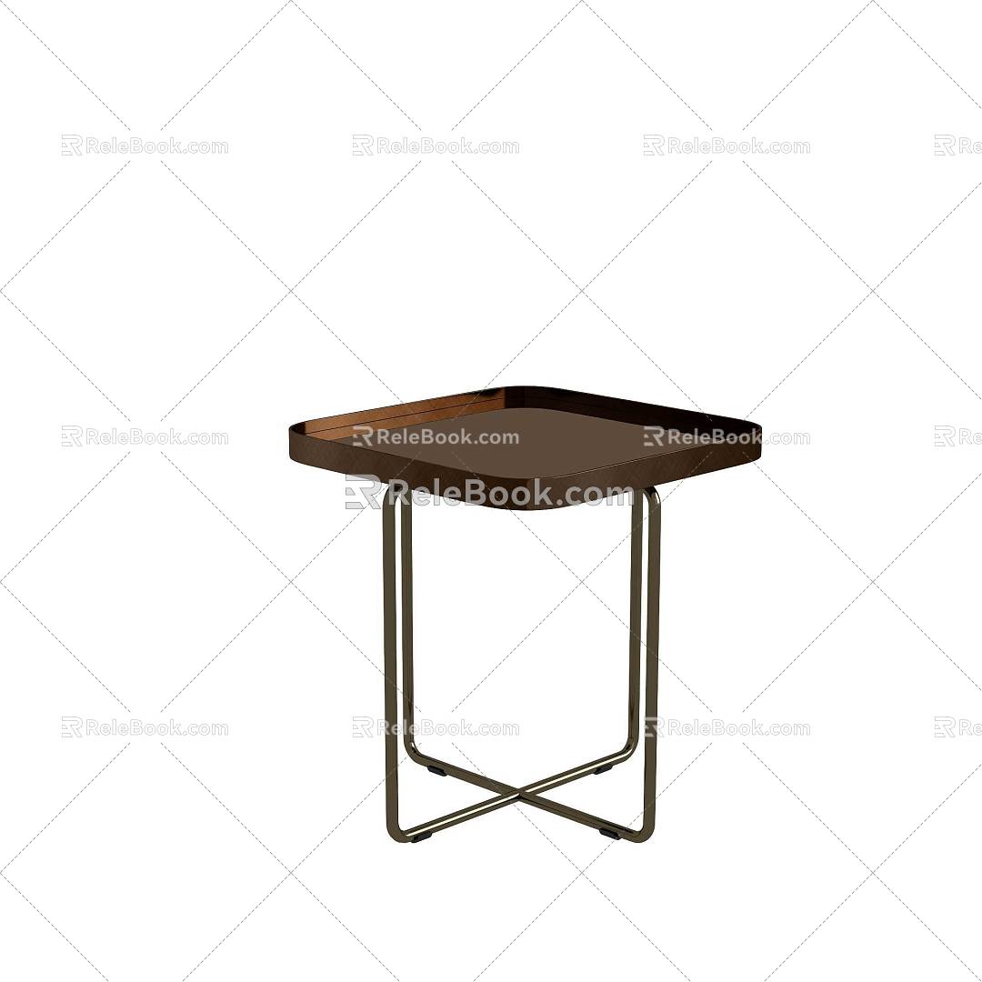 Cattelan italia cartland italian coffee table side table 3d model