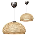 Modern Chandeliers with Woven Metal Mesh Striped and Golden Designs