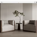 Modern Casual Sofa Combination Single Sofa 3d model