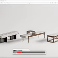 Modern Sofa Bench Designs With Various Styles And Materials For Home Decor 3d model