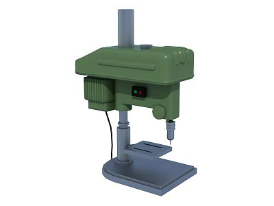 Industrial Green Bench Drill Machine With Stable Base Steel Column And Drilling Function 3d model