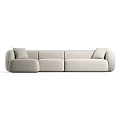 Modern Light Colored L Shaped Sofa Design With Soft Cushions And Smooth Lines 3d model