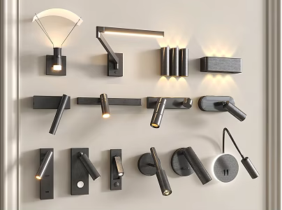 Modern wall lamp reading lamp metal wall lamp bedside wall lamp rotating wall lamp 3d model