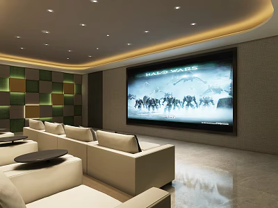 modern video room projection room 3d model