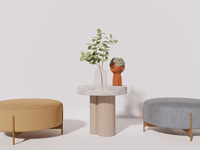 Light Luxury Sofa Stool model