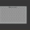 White Mesh Storage Bin For Home Organizing With Handles And Dimension Markings Practical Household Organizer