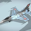 Swiss Military Fighter Jet With Red Cross Markings Camouflage Design And Tail Insignia