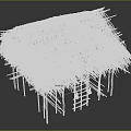 Traditional Rustic Thatched House With Thatch Roof And Wooden Support Structure