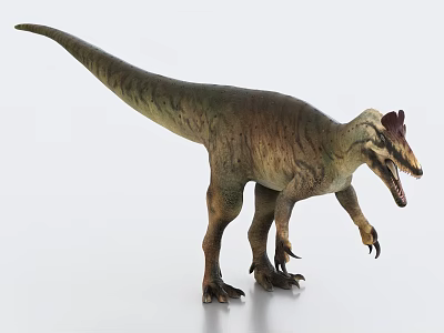 Realistic Dinosaur Model With Textured Skin And Crest 3d model