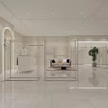Modern Clothing Store Interior With Display Racks Mannequins Sofa And Green Plant