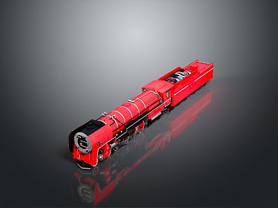 modern train vintage train steam train carriage locomotive head 3d model