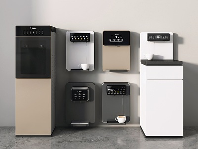 Modern water dispenser direct drinking machine tea bar machine pipeline machine water purifier barreled water 3d model