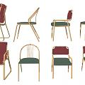 Modern Dining Chairs With Gold Metal Frames Green Purple Upholstered Seats And Various Designs