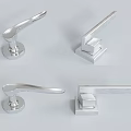 Modern Silver Metal Door Handles With Various Stylish Designs For Home Use