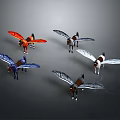Colorful Decorative Flying Models With Transparent Wings And Assorted Colors