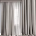 Modern Gray Curtains With Sheer White Panels For Living Room Window