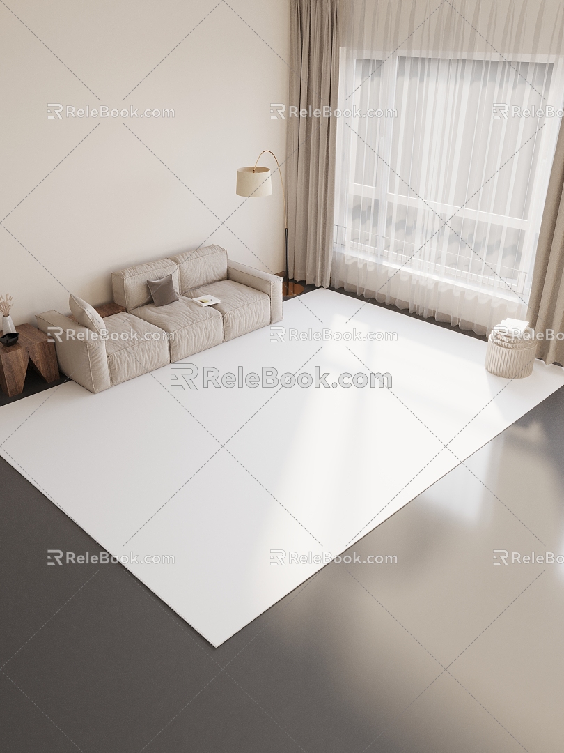 Living room carpet 3d model