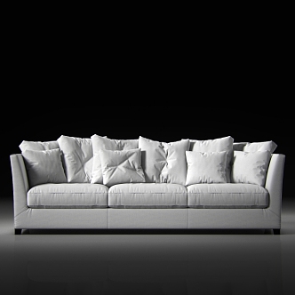 Three-seat sofa 3d model