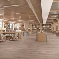 Library Reading Room Reading Room Reading Room Book Bar Bookstore Combination Bookcase School Reading Room City Book Bar Ladder Library Reading Area Book 3d model
