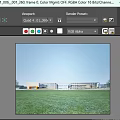 Modern School Building With Glass Facade White Frame And Front Lawn Area