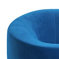 Comfortable Modern Blue Velvet Leisure Chair With Rounded Curved Design
